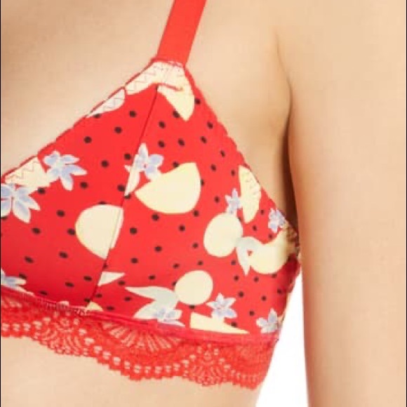 🍋NWT FREE PEOPLE ‘Mari’ Bralette in Cherry Combo - Picture 6 of 10